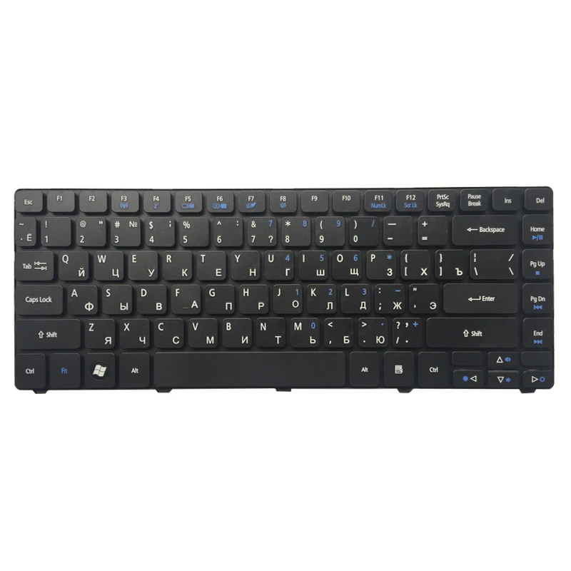Новая русская клавиатура для ноутбука Acer Aspire 4810 4810T 4820 4820T 4625 4625G 4752 4350 4350G черная |