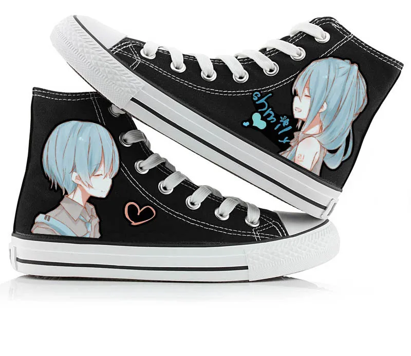 

Unisex Anime Flats Sole Lovers Casual Canvas Shoes plimsolls Harajuku Duck Shoes Sneakers