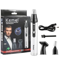 kemei 3 in1 electric nose ear trimmer for men shaver rechargeable hair removal eyebrow trimer shaving machine face shaver men
