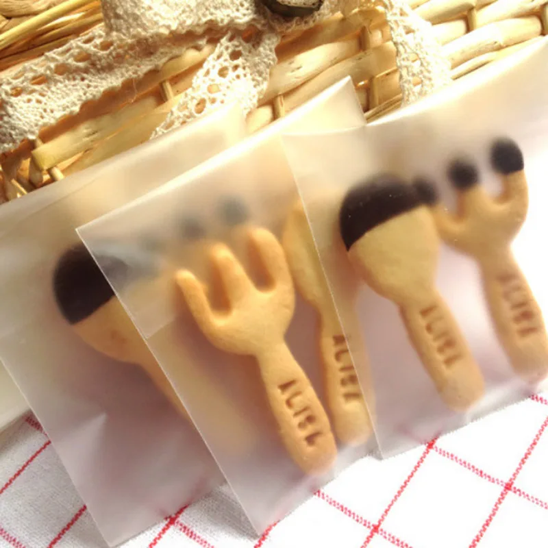 100 шт Подарочная прозрачная утолщенная сумка для печенья вечерние сумки упаковка