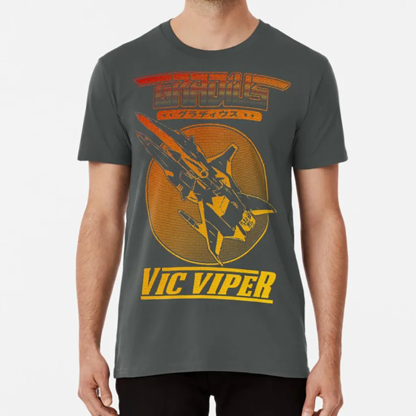 Футболка Vic Viper vic viper градиент Саламандра konami Старый Школьный shmup shoot em up