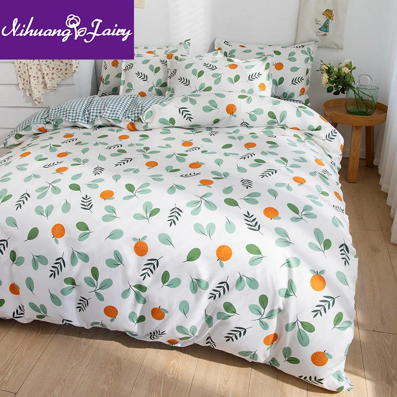 Комплект из четырех предметов постельное белье 100% хлопка толстое длинное степле