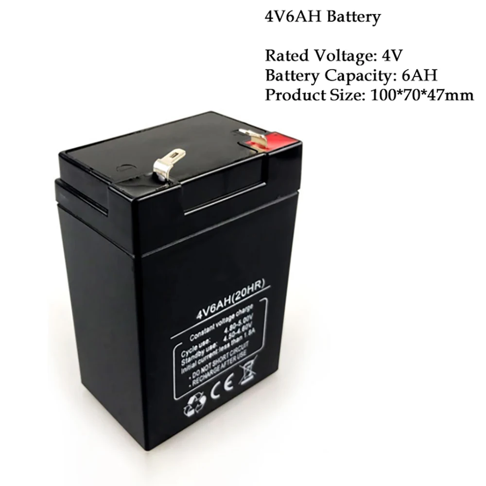 

4V6AH lead-acid Battery 4V 5AH 6AH Backup Power For Emergency Light Children Toy Car electronic scale Accumulator Replacement