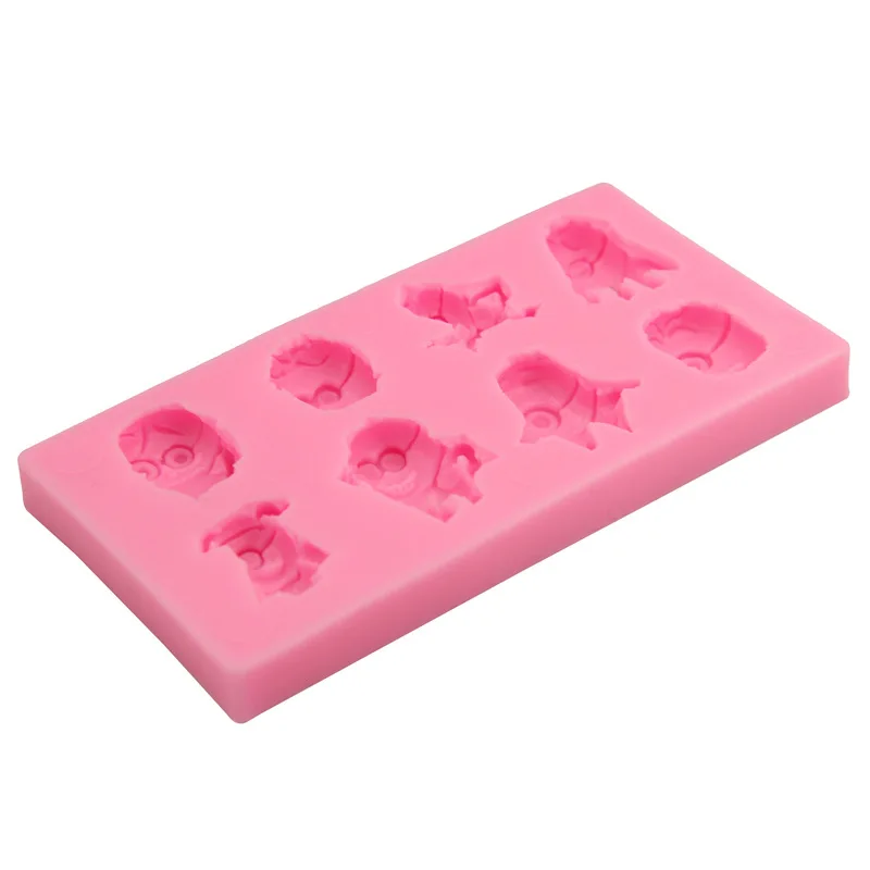 Симпатичные Мультяшные фигурки силиконовая форма для помадки и торта