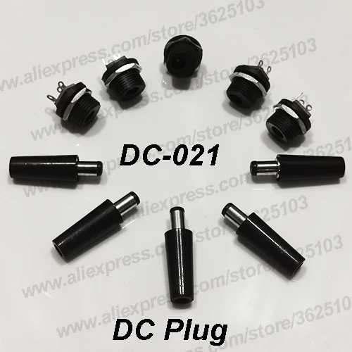

500 шт. коннектор питания постоянного тока с гайкой DIY женский 5,5x2,1 мм DC Мощность Джек-гнездо постоянного тока pin2.0 DC-021