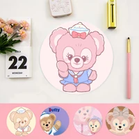 top disney cartoon duffy bear shellie may couples round mouse pad pc computer mat gaming mousepad rug for pc laptop notebook