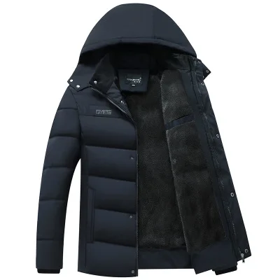 Зимнее мужское модное толстое теплое пальто мужской пуховик с капюшоном