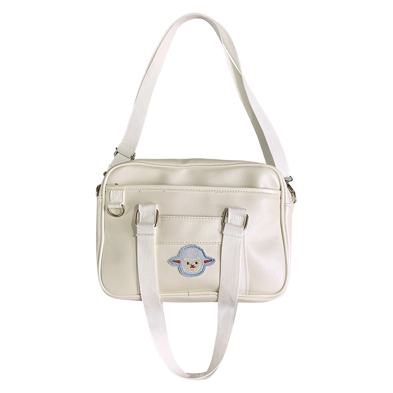 

Japanese Student College Uniform Girl Daliy JK Lamb Embroidery All-match Pearl Hand Messenger Bag Man