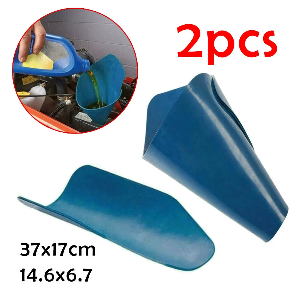 

Oil Funnel Plastic Refueling Transmission 2pcs 37x17cm Drainage Flexible
