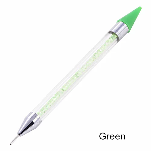 1pc Green Pencil Высокое качество, цветные хрустальные карандаши, стразы для дизайна ногтей, инструменты для самостоятельной сборки одежды, бусинки, алмазные карандаши B1287 - Цвет: 1pc Green Pencil