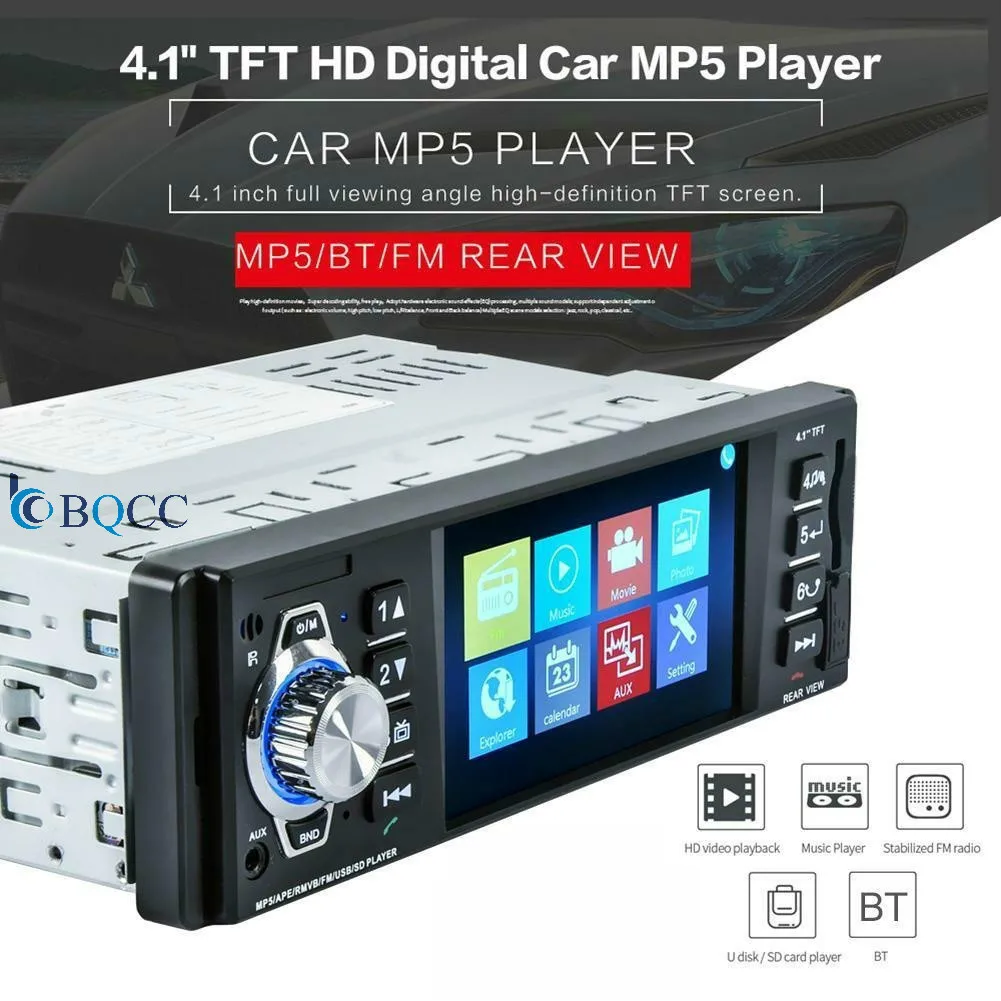 Автомагнитола MP5 плеер 1 Din автомобильная магнитола автомагнитола с Bluetooth HD USB/SD/FM