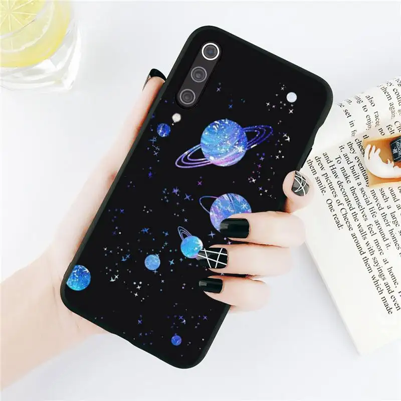

Outer Space Planet Stars Moon Spaceship Phone Case For Xiaomi Redmi note 7 8 9 t k30 max3 9 s 10 pro lite Luxury brand shell