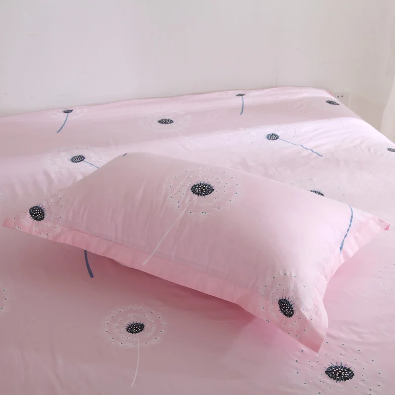 Новинка хлопковая розовая простыня постельное белье принцессы 48*74 см наволочка