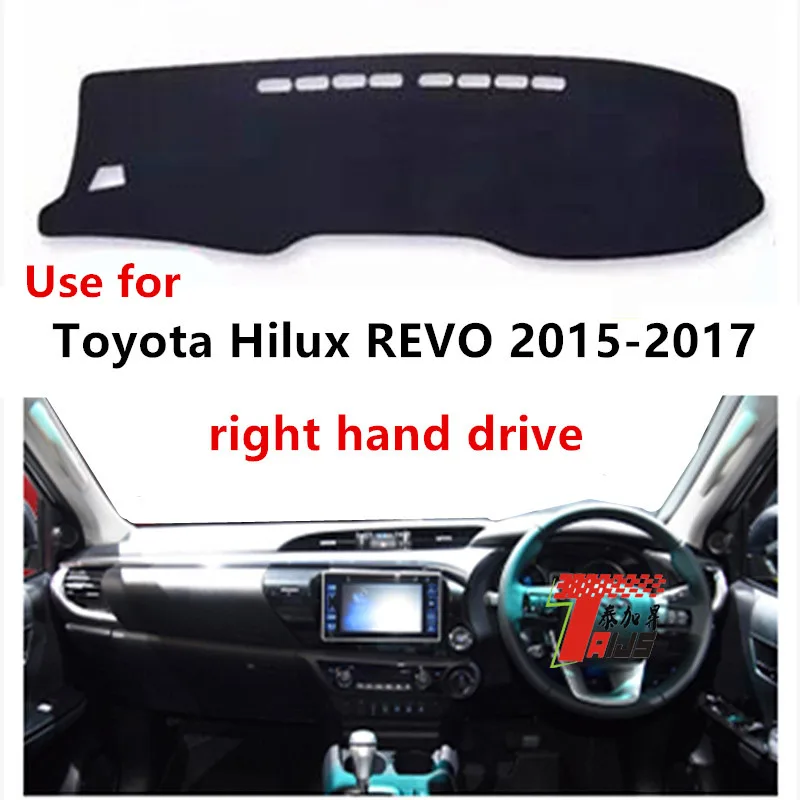 Taijs правый руль автомобиля приборной панели Крышка для Toyota Hilux REVO 2015 2017 защитный