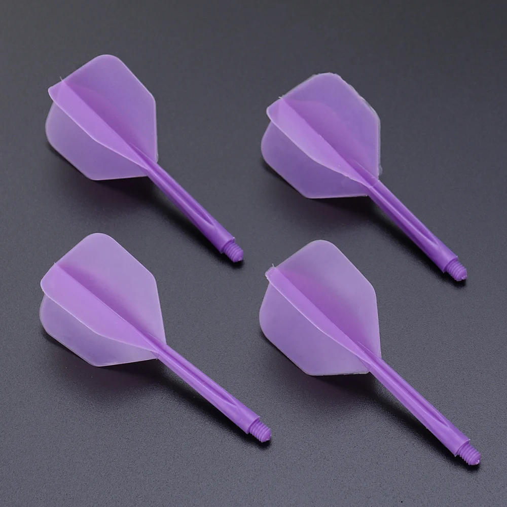 

6 Pcs Transparent Fine Thread Dart Flights Darts Accessory Outdoor and Indoor Sports Dart Tail (Red, Black, Blue, Purple,