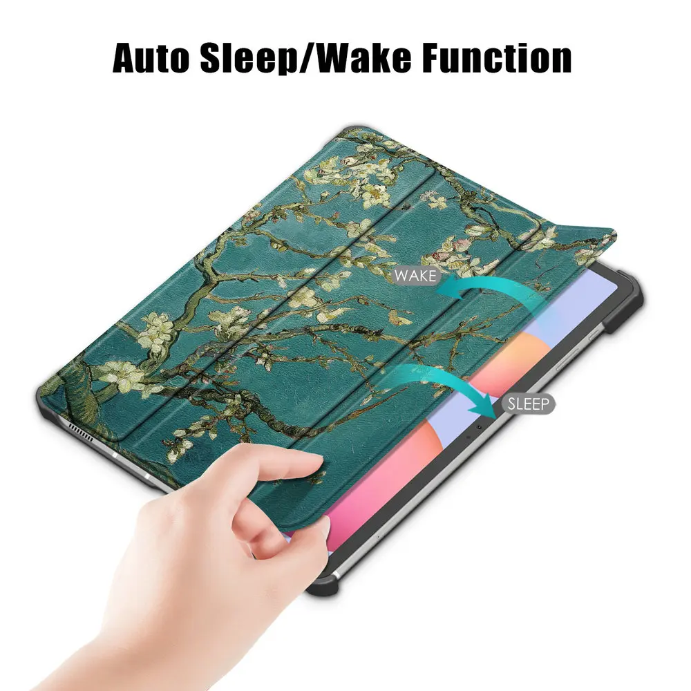 Tablet Folio Smart Leather Flip Case for Samsung Galaxy S7 FE 5G 2021 Book Cover SM-T736 T970 Coque S 7 Plus 12.4 Funda | Компьютеры и