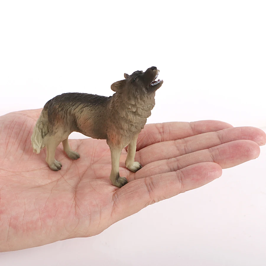 Имитация диких животных мерцающий Волк и рост искусственная игрушка фигурка