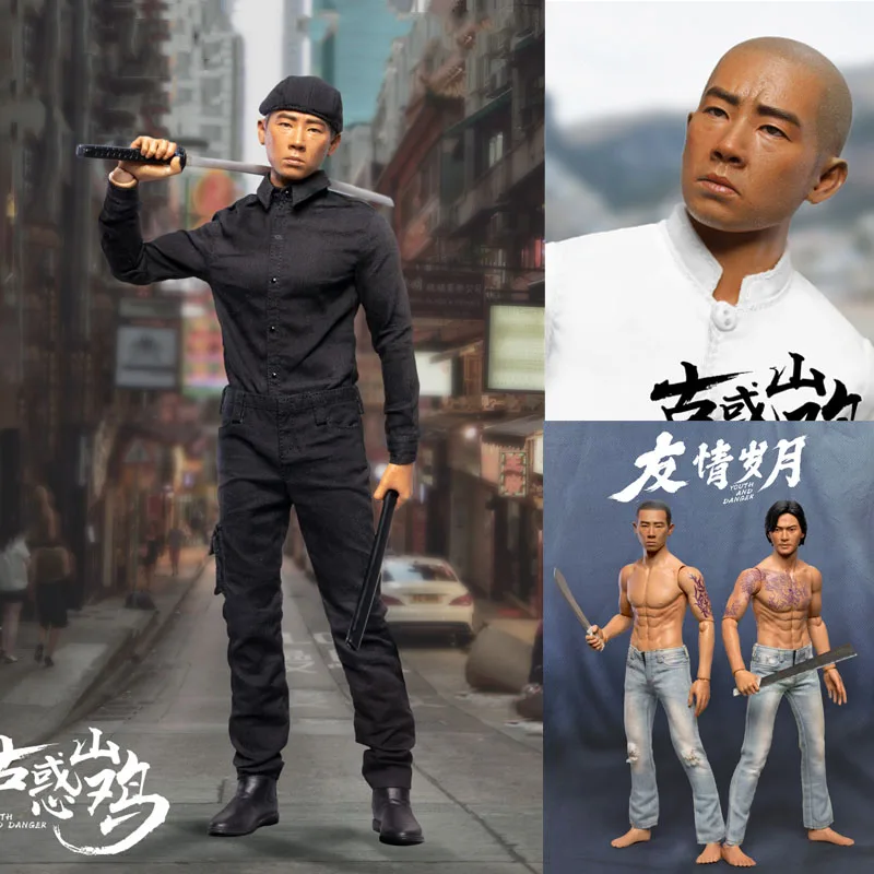 

1/6 GHZ02 Jordan Chan Action Figure With 2 Heads Sculpt 2 Bodies Accessory Model For Collection In Stock