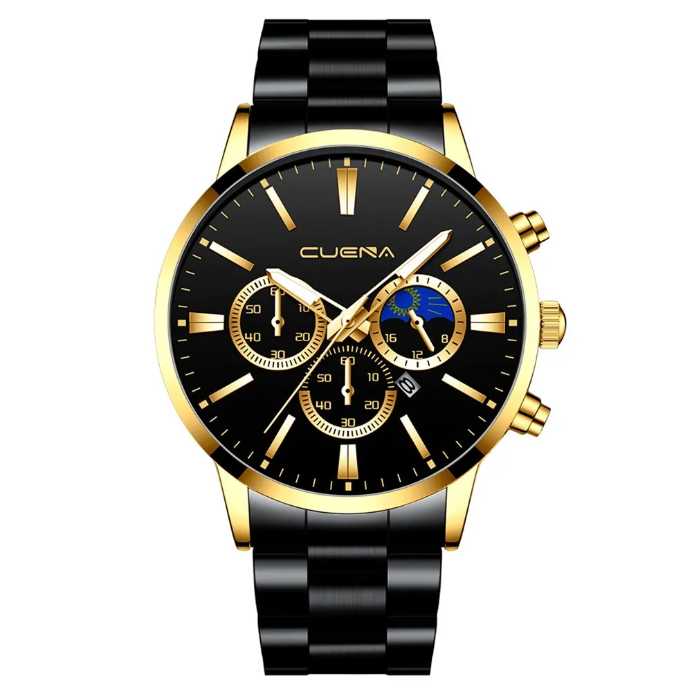 

2019 Watch Men Top Brand Luxury Fashion Business Stainless Steel Classic Gold-Frame Dial Sport Quartz Clock Relogio Masculino@50