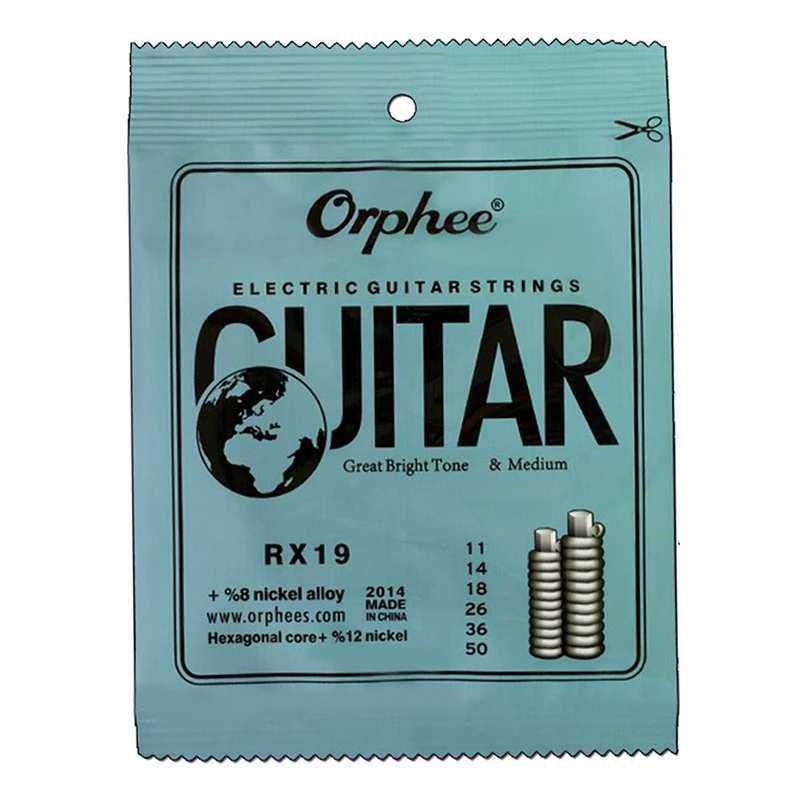 

Orphee 20 Set 6Pcs/Set Guitar String RX19/RX17 Nickel Alloy String Super Light Electric Guitar Strings