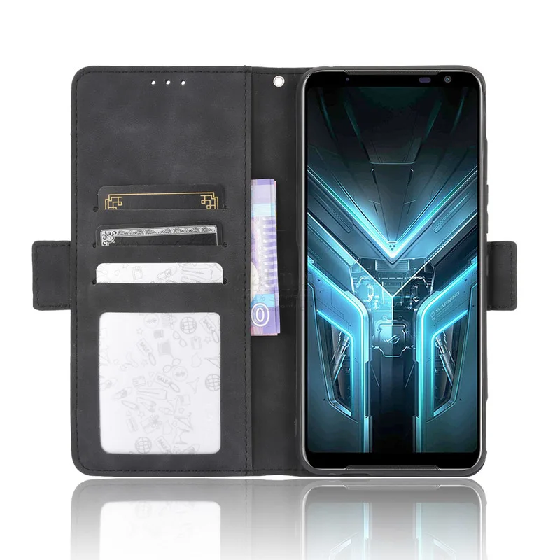 Чехол кошелек для Asus ROG Phone 3 ZS661KS Магнитный чехол книжка с откидной крышкой Phone3