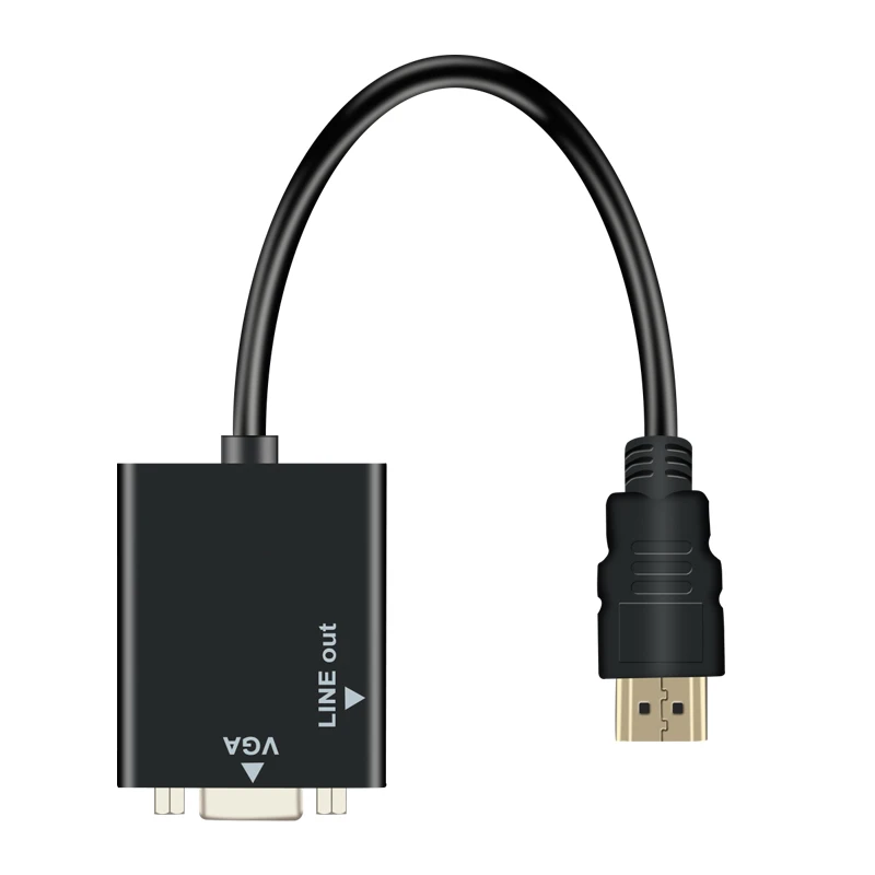 Новый VGA папа к HDMI Женский конвертер адаптер кабель с аудио выходом 1080P