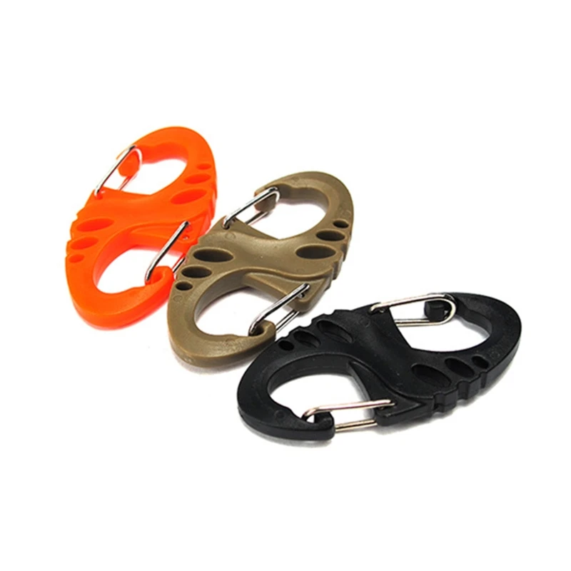 

New Hot Mini Nylon Carabiner Lightweight Carabiner Clip Outdoor Snap Lock 652D