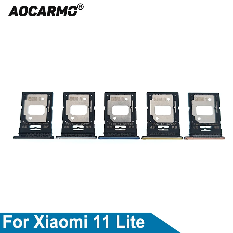 

Aocarmo Sim Card Holder SIM Tray Slot For Xiaomi 11 Lite Replacement Part