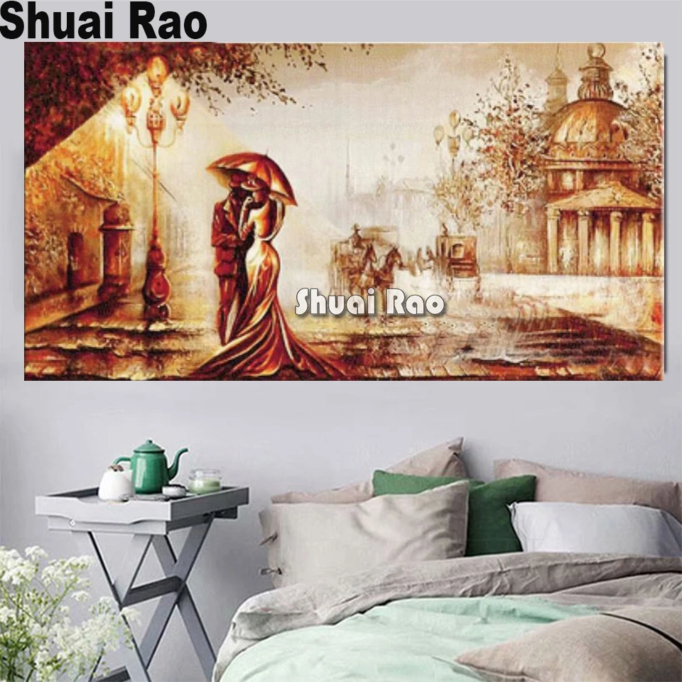 

Diamonds painting Abstract European Couples romantic love 100% square round drill DIY diamond art 5d mosaic full embroidery sale