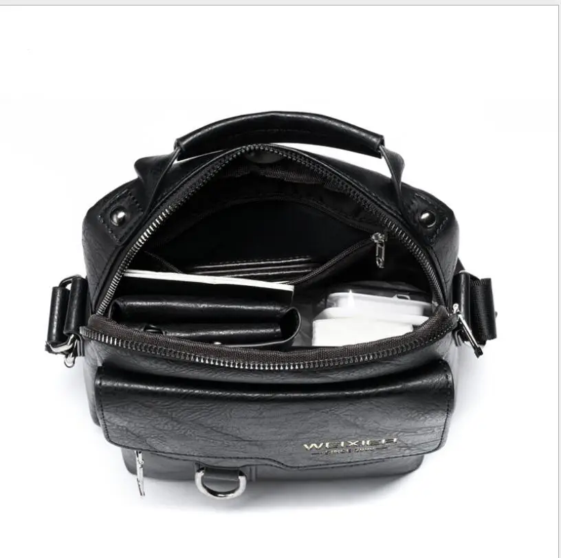 

Men's Crossbody Bag Men Shoulder Bags Zippers Handbags Large Capacity Artificial Leather Bag For Male Messenger Tote Bags