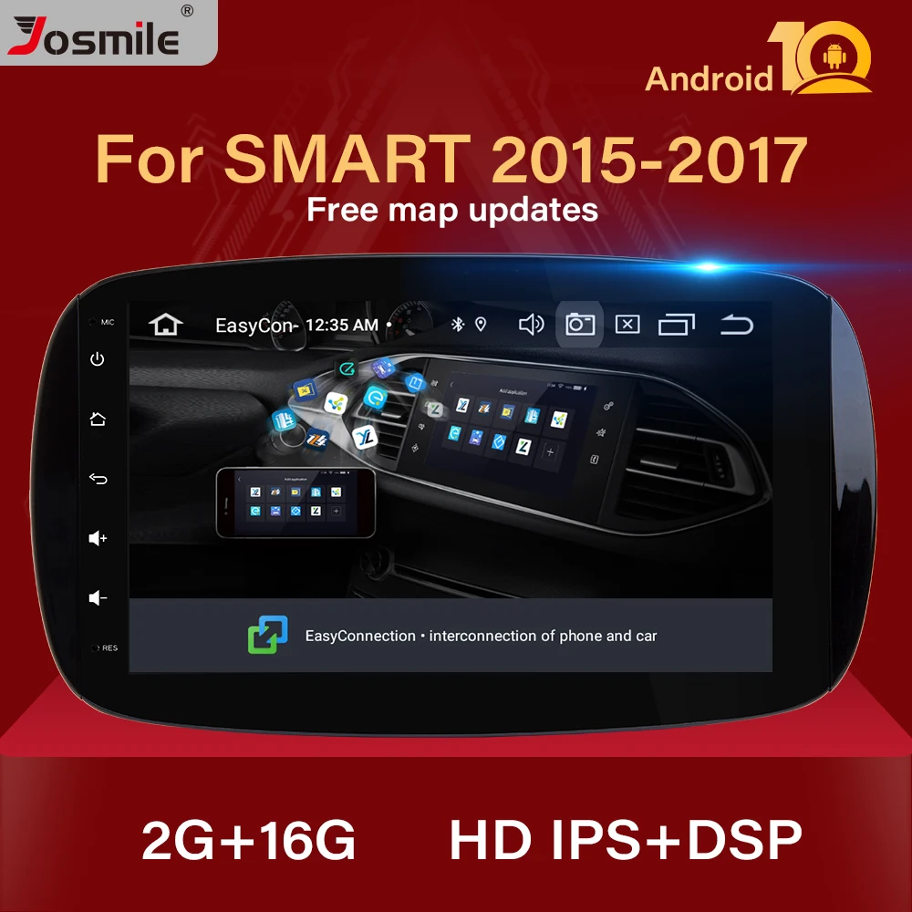 IPS DSP 1 din Android 10 Автомобильный мультимедийный плеер для Mercedes Smart Fortwo 2015 2016 2017 радио