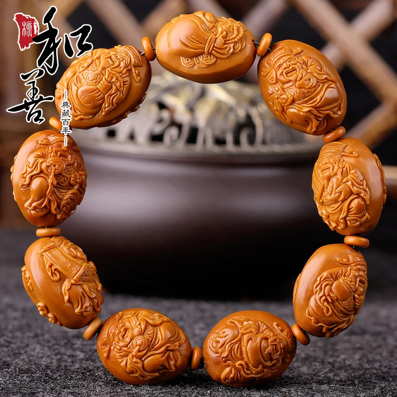 Рельефный браслет с изображением оливкового сердечника восемь сокровищ