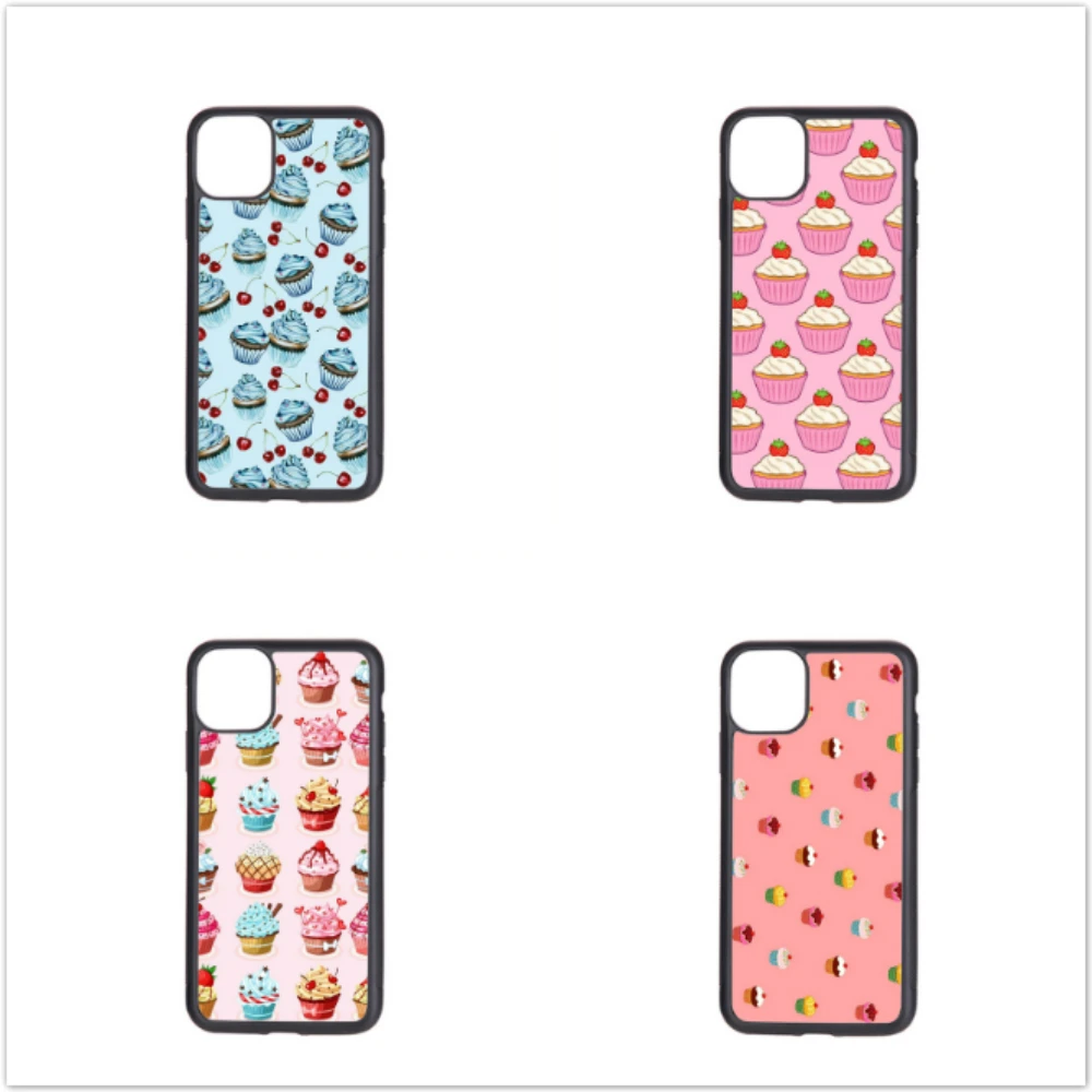 

High Quality Cartoon Cute Cupcake Soft Edge Drop-Proof Phone Cases for iphone8plus X XR XSMAX 11 PROMAX 12mini 12Pro TPU Cover