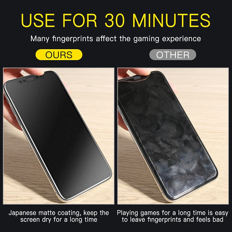Матовое стекло для Apple iPhone 11 Pro Защита экрана X XR XS Max закаленное Защитная пленка