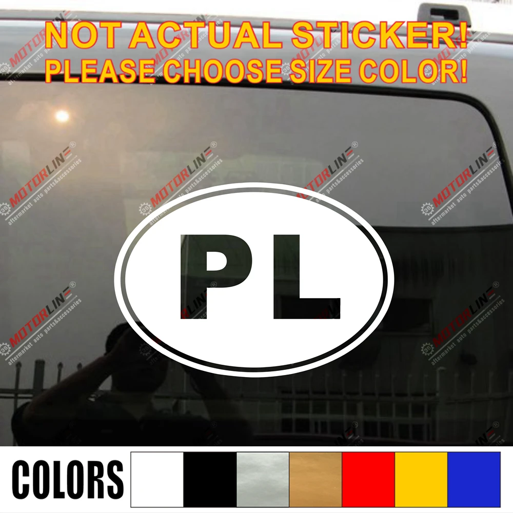 Виниловая наклейка для автомобиля, польская, овальная, выберите размер и цвет