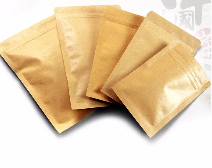 Крафт бумага герметичная алюминиевая фольга внутри пакет для продуктов со