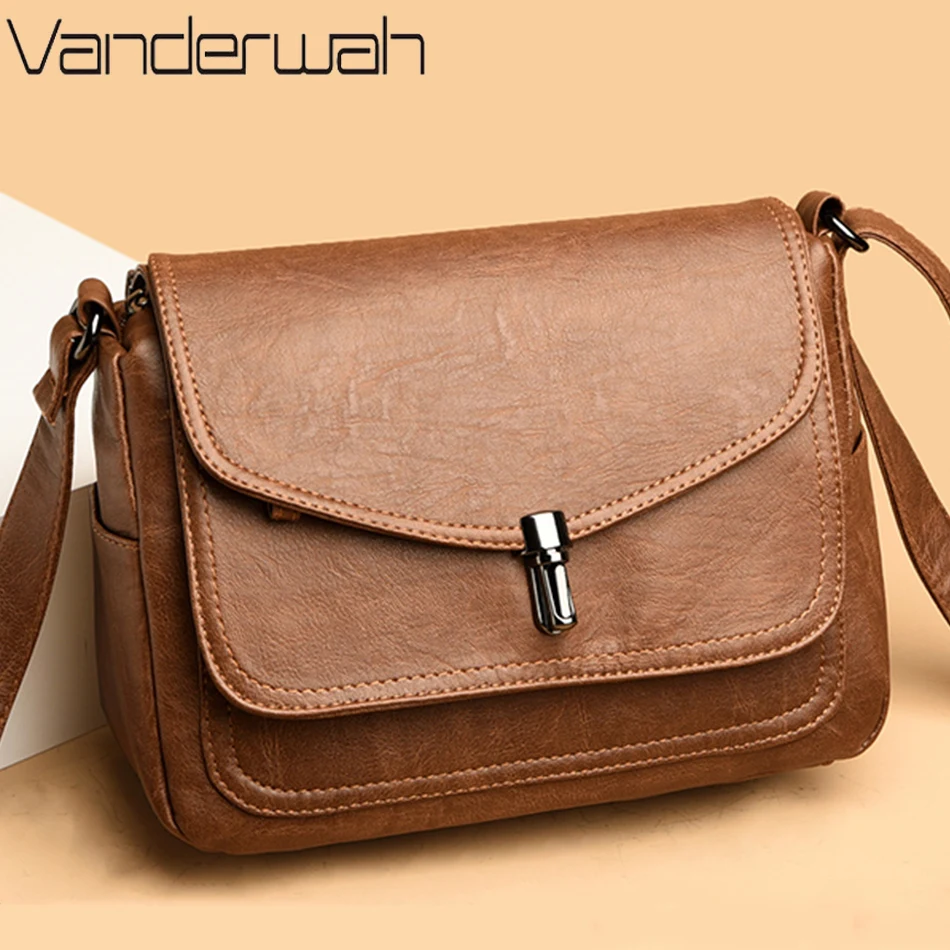 

Women Leather Shoulder Bags High Quality Luxury Ladies Shoulder Bags Ladies Designer Women Crossbody Messenger Bags for Female