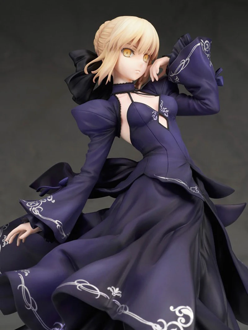 23 см аниме Fate/Grand Order Saber Arutoria Pendoragon ALTER Black Dress ПВХ экшн-фигурка сексуальные девушки