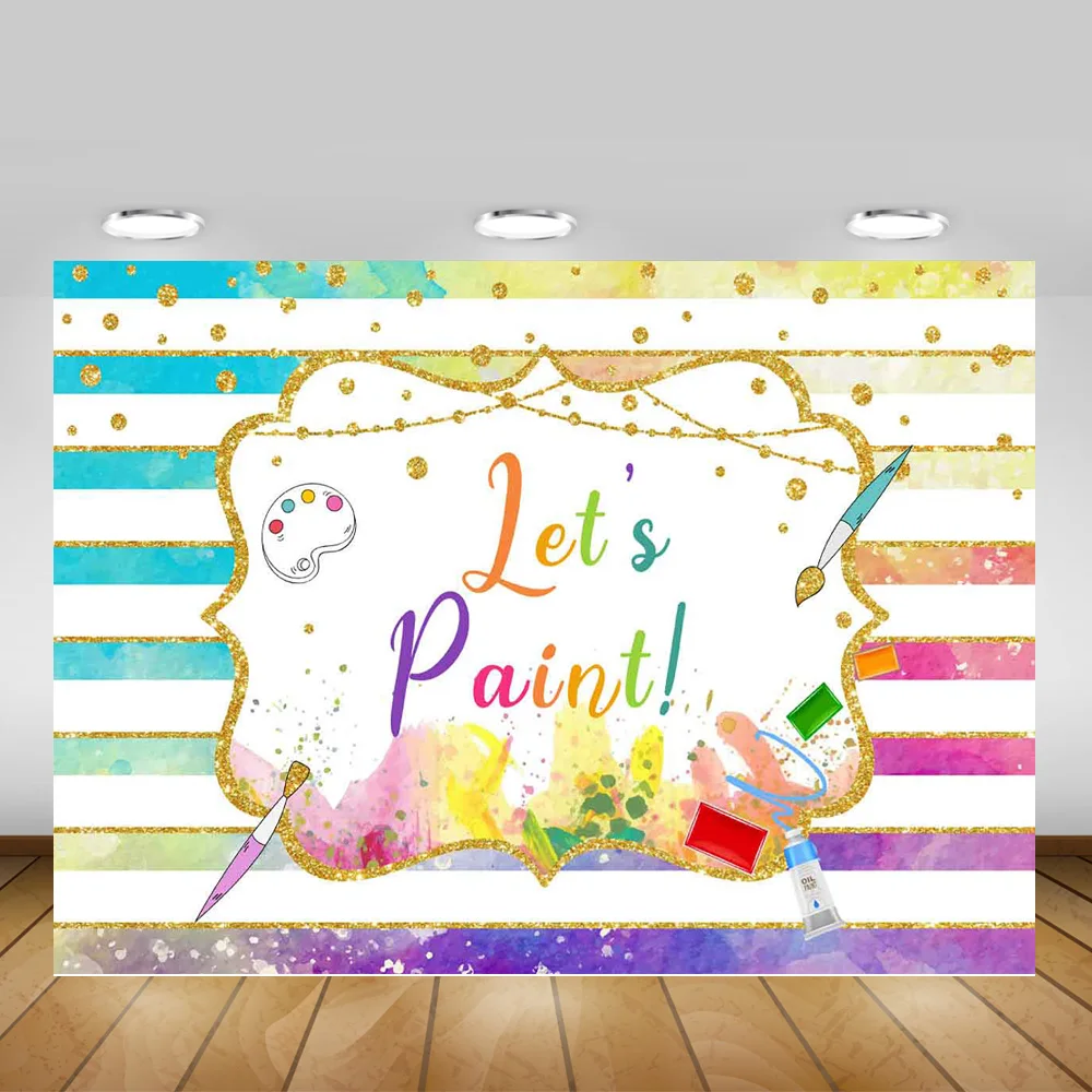 Тематический фон для фотографий Let's Paint фотостудия художественное искусство