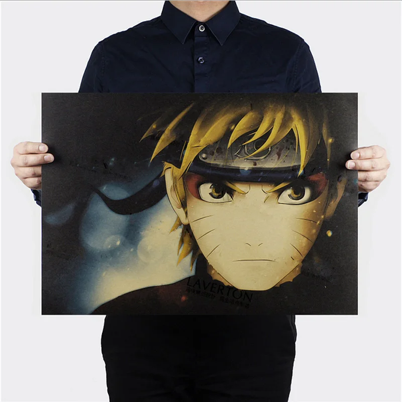 Уютный момент аниме мультфильм Узумаки постер Naruto Винтаж крафт бумага комиксы Наруто живопись Бар Детская комната Декор 50*35 см - Цвет: N19