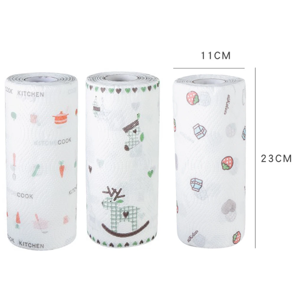 80 шт./рулон салфетка для мытья посуды|Одноразовые салфетки| |