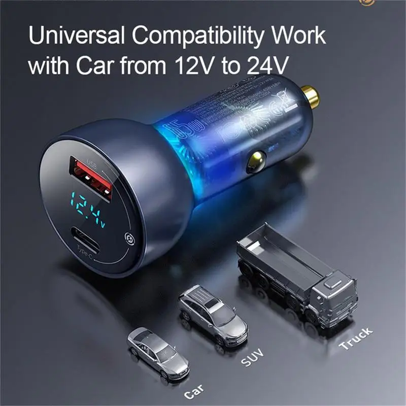 

Baseus 65W USB Car Charger Quick Charge 4.0 3.0 QC4.0 QC3.0 Type C PD Fast Car Charging Charger For iPhone Xiaomi Mobile Phone