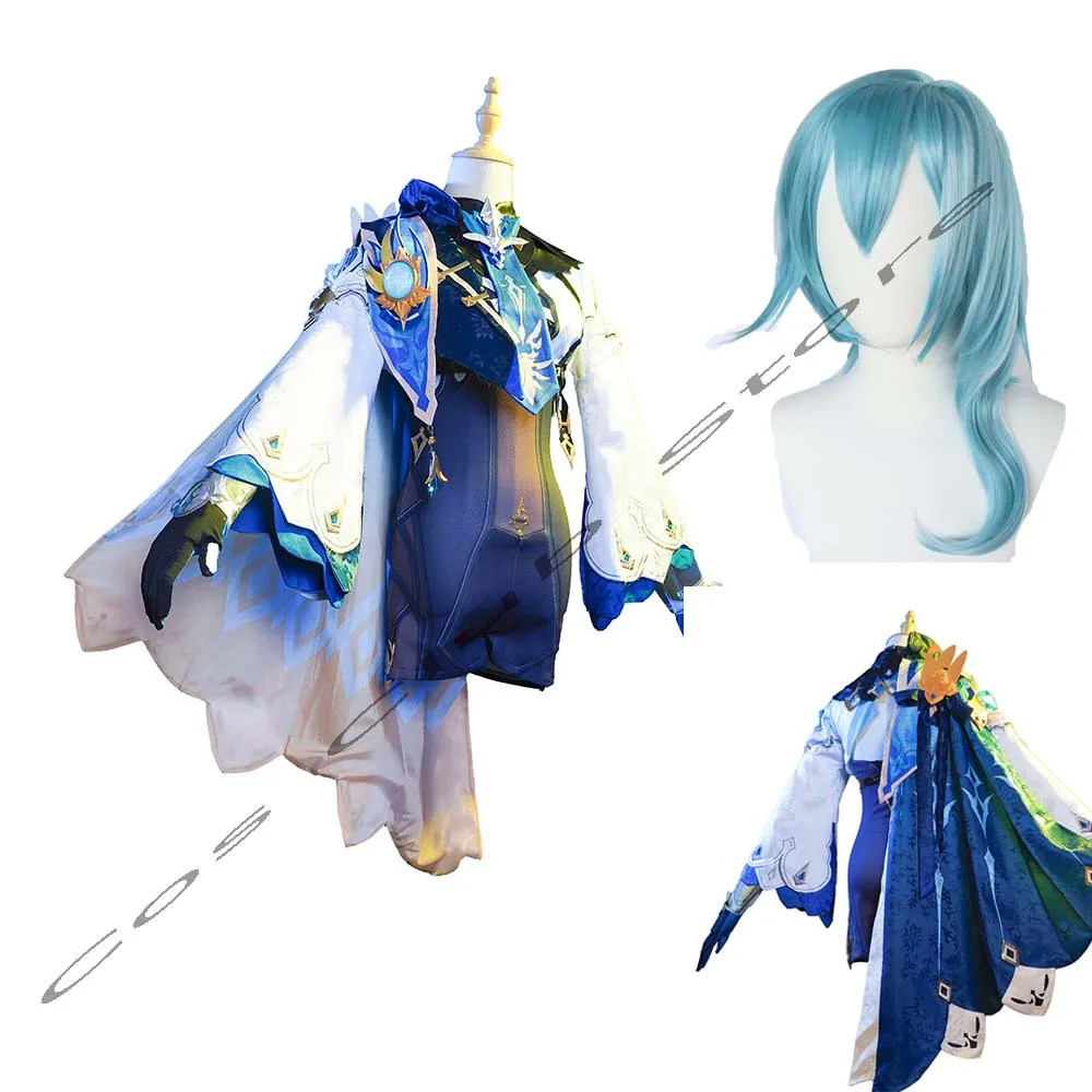 

Костюм для косплея Genshin Impact Eula, униформа для косплея, Женский костюм для Хэллоуина, наряд для вечеринки, игровой костюм, милые комбинезоны дл...