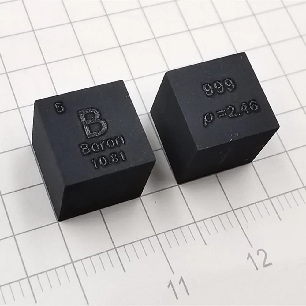 

99.9% бор высокой чистоты B 1,2 г резная элемент Периодическая таблица 10 мм куб