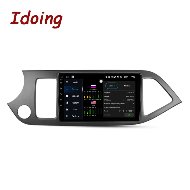 Idoing " 2.5D Автомобильный Радио Видео плеер для Kia Picanto Morning 2011- навигация gps Android 8,1 аксессуары седан No 2 din DVD