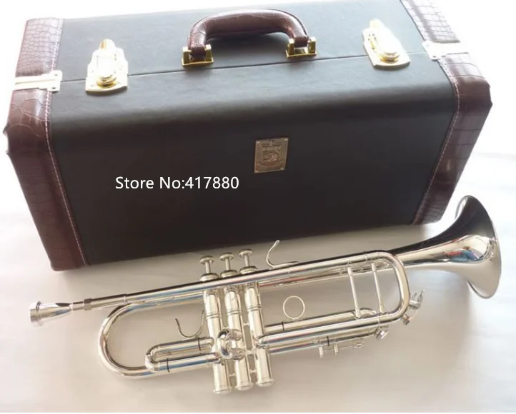 

Hot Sell Bach LT180S-72 Bb Small Trumpet Silver Golden Key Professional Music Instruments with case Free Shipping