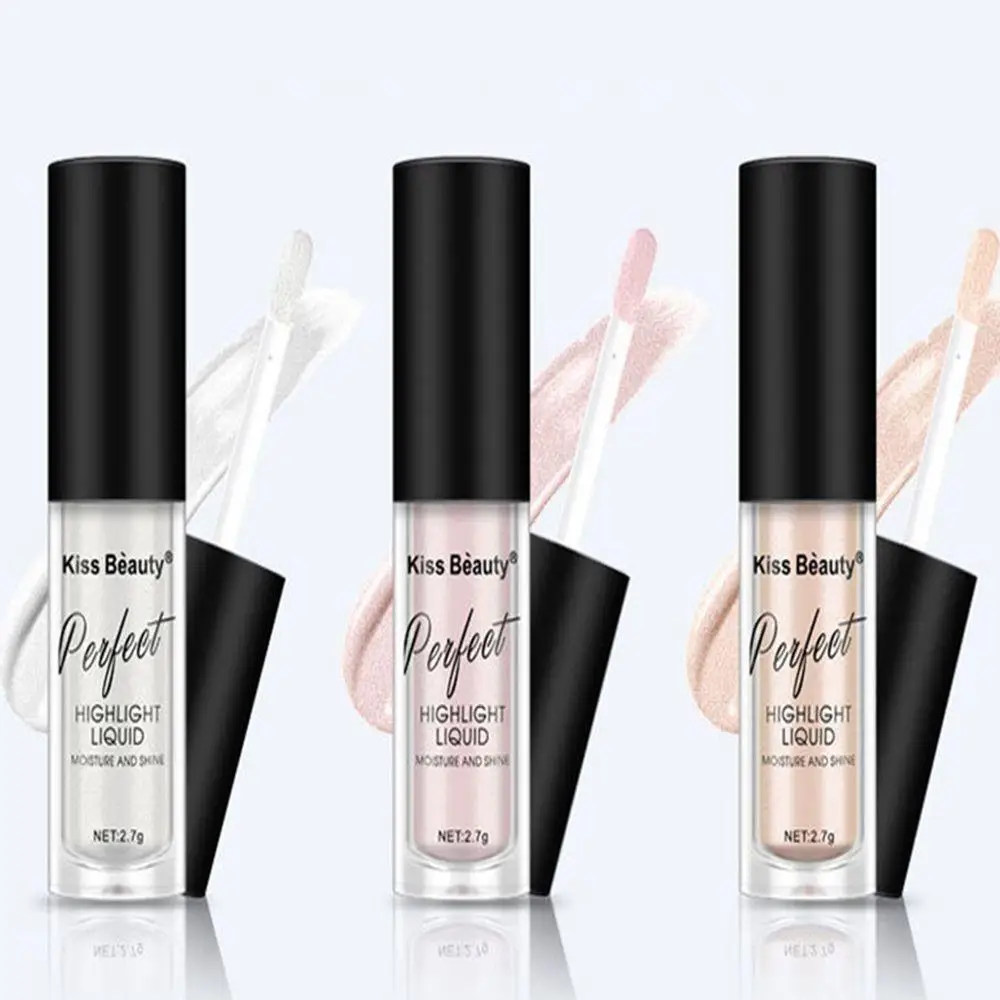 Жидкий хайлайтер контурный макияж мерцающий блеск для лица тональный крем