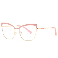 belight optical fashion cat eye shape plano lens tr90 with alloy glasses women prescription eyeglasses frame eyewear 3009