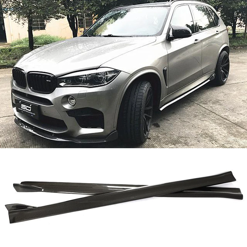 Углеродного волокна сторона юбки полоса для установки губы BMW F85 X5M F86 X6M M TECH SPORT 2015