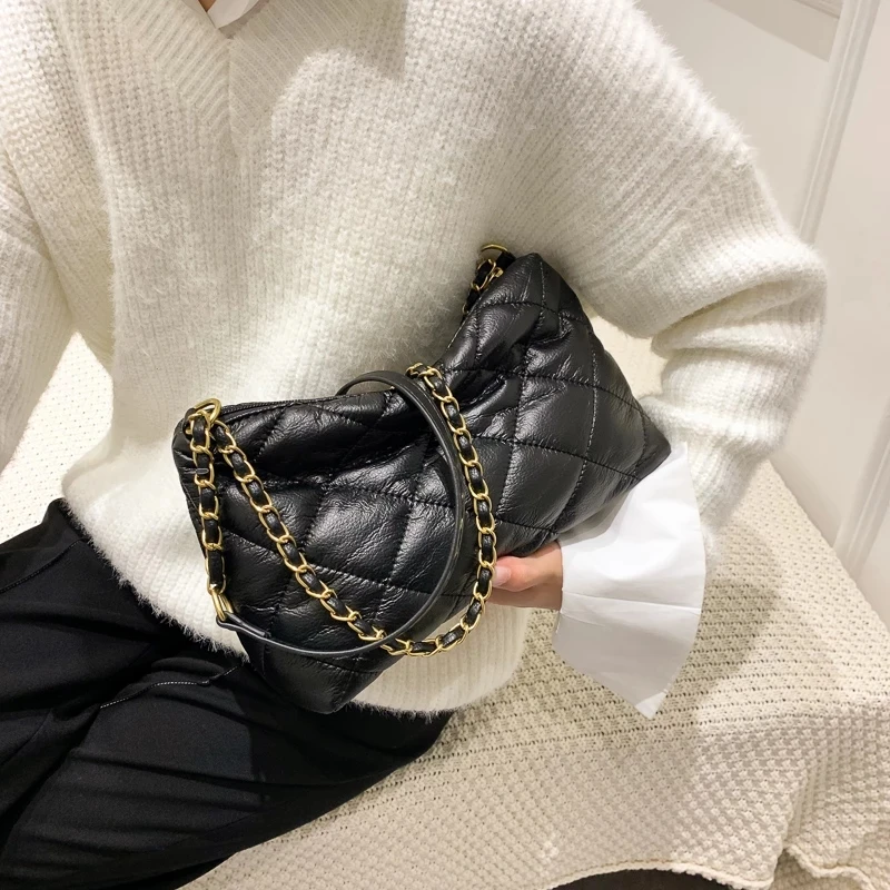 

Мягкие стеганые сумки через плечо с откидной крышкой, маленькие женские сумки через плечо, новый брендовый дизайн, роскошные дамские сумочк...